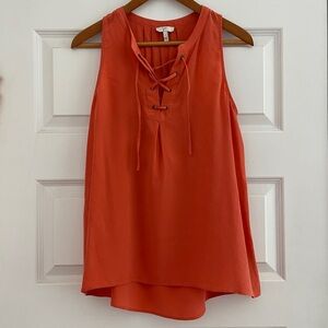 Joie Women's Vibrant Silk Coral Blouse